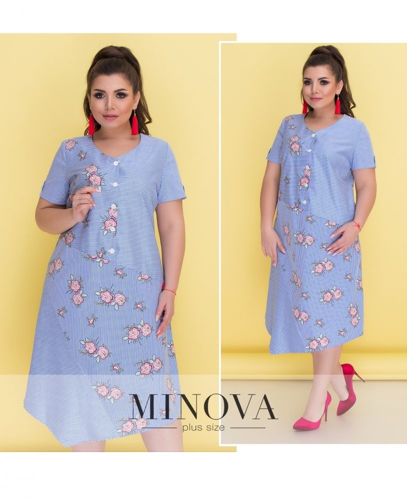 Платье 295-голубой Minova Платье 295-голубой Minova