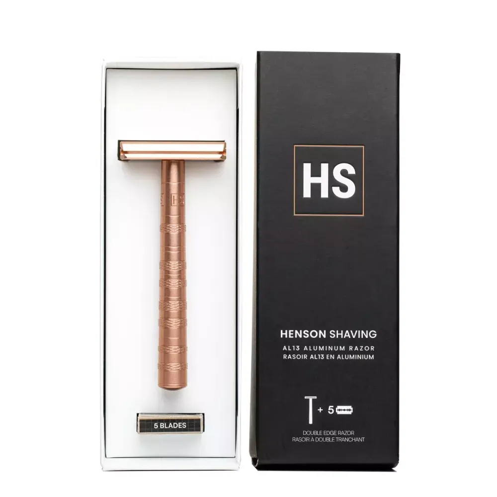 Т-образная бритва Henson Shaving AL13 медная Mild (HS-AL-CU-03-MLD-5) 3