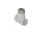 Тройник PP-R комбинированный белый Дн 20х1/2" с накидной гайкой VALFEX 10140020