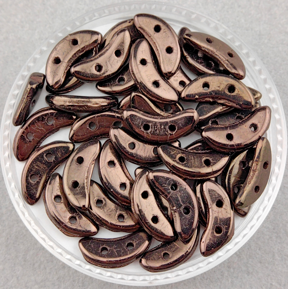 Бусины Crescent 3x10 мм, цвет Темный бронзовый (Dark Bronze)