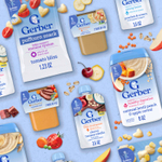 Gerber, Фруктовое пюре, йогурт и цельнозерновые, от 12 месяцев, вишня, банан и ваниль, 99 г (3,5 унции)