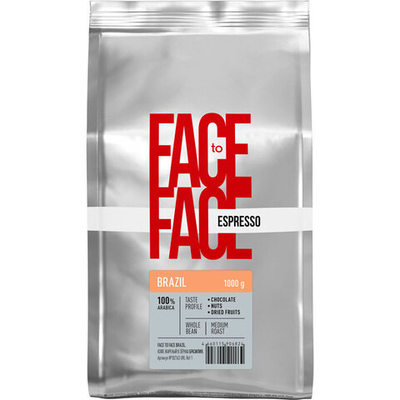 Кофе зерновой Face to face Espresso Brazil 1,0 кг