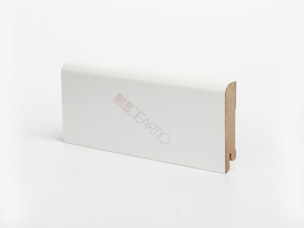 Плинтус напольный белый МДФ Deartio U102-80 80x16x2050 мм