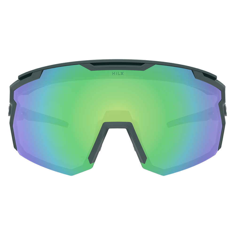 Спортивные очки с диоптриями HILX Samurai / Matt Solid Seaweed Green / Green Polarized Lens + Clear Lens