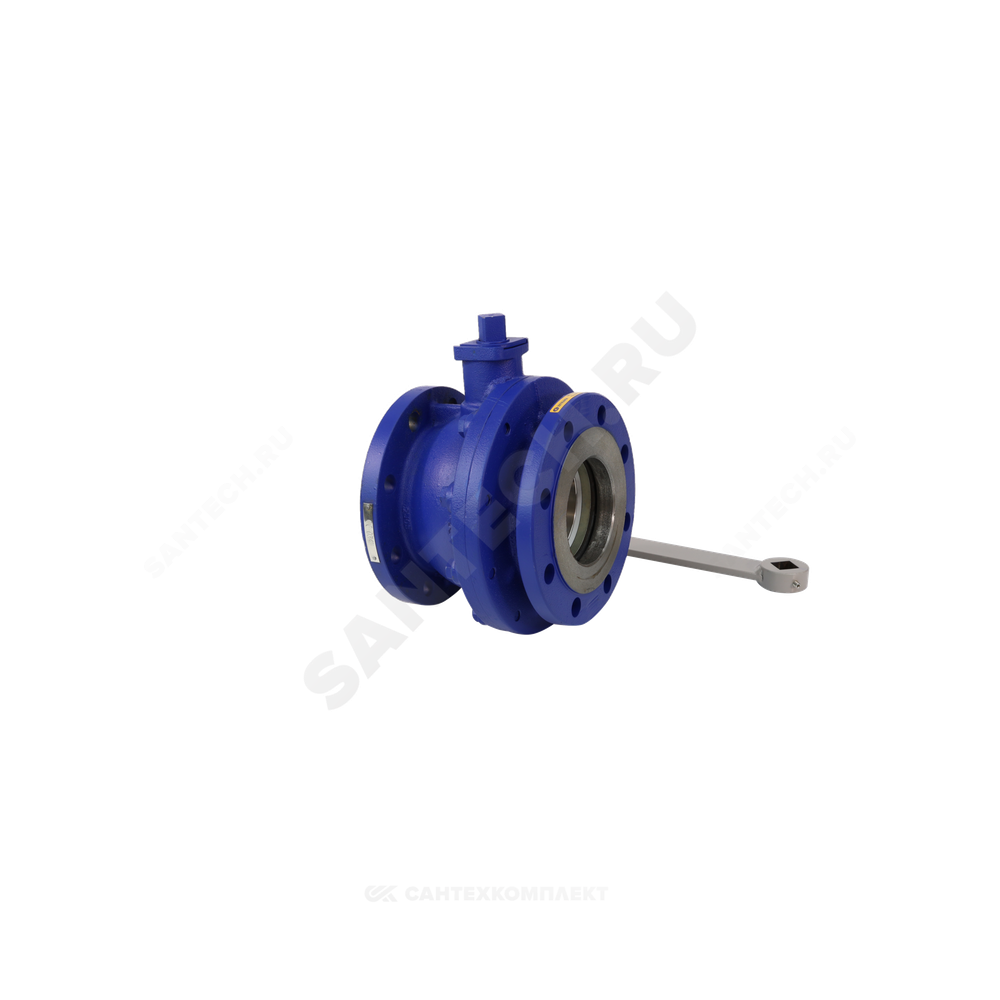 Кран шаровой чугун 565A Ду 125 Ру16 фл рукоятка Тмакс=150 оС Zetkama 565A125C09