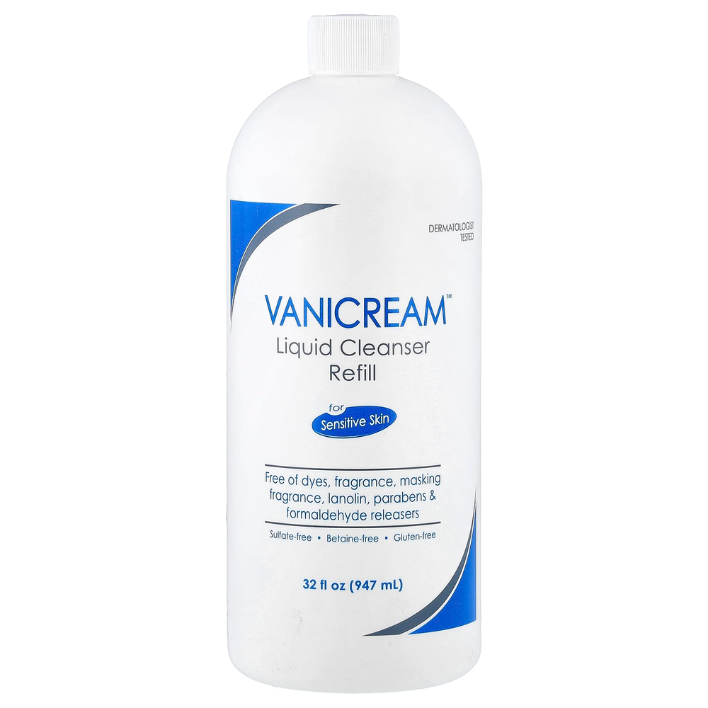 Vanicream, запасная часть жидкого очищающего средства, для чувствительной кожи, без отдушки, 947 мл (32 жидк. унции)