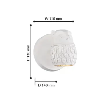 Бра 1*GU10 2041-1W белый Gufo Favourite