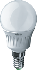 Лампа светодиодная Navigator G45 220V Е14 5W 2700K шар 22028