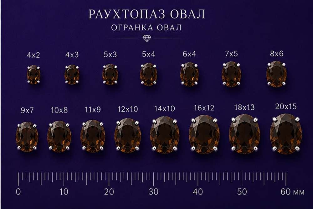Раухтопаз Овал