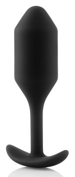 Чёрная пробка для ношения B-vibe Snug Plug 2 - 11,4 см.
