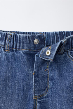 ZARA КОМФОРТНЫЕ ДЖИНСЫ BAGGY, ВЫЦВЕТШИЙ СИНИЙ