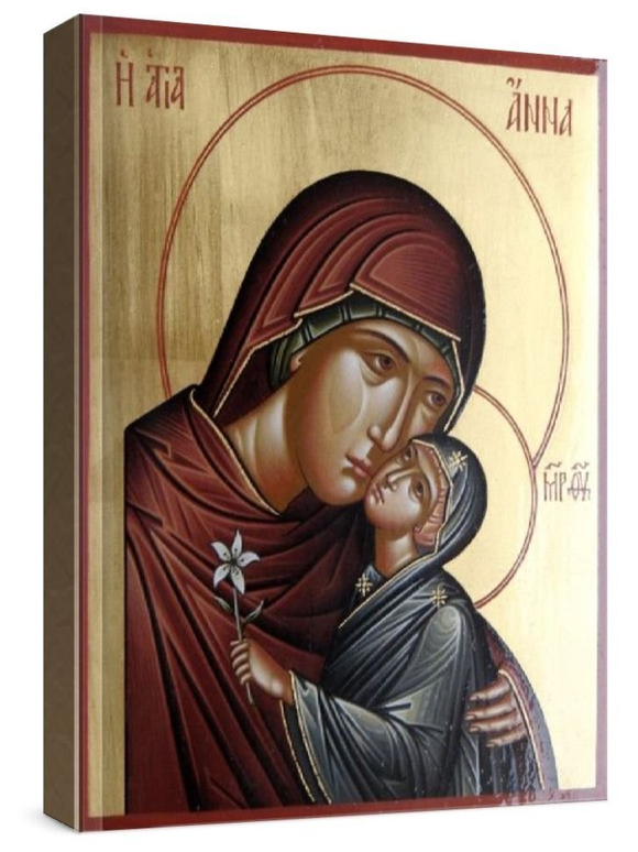 Анна праведная, мать Богородицы (рукописная икона)