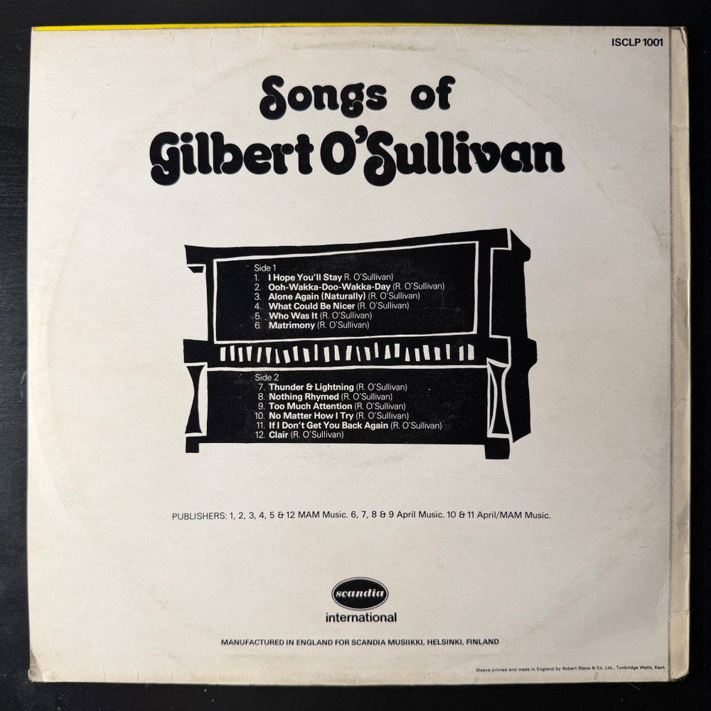 Robin Rythm – The Compositions Of Gilbert O'Sullivan (Англия)