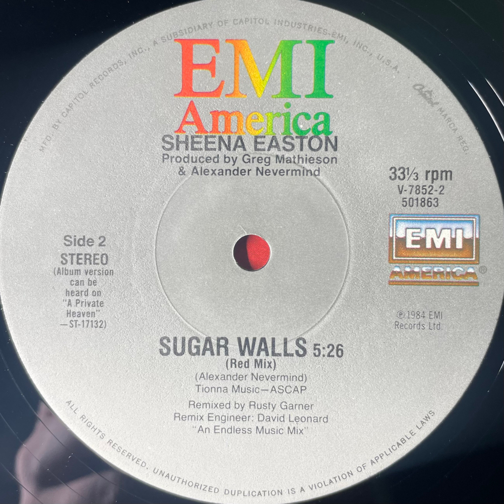 Sheena Easton ‎– Sugar Walls (США 1985г.) EP