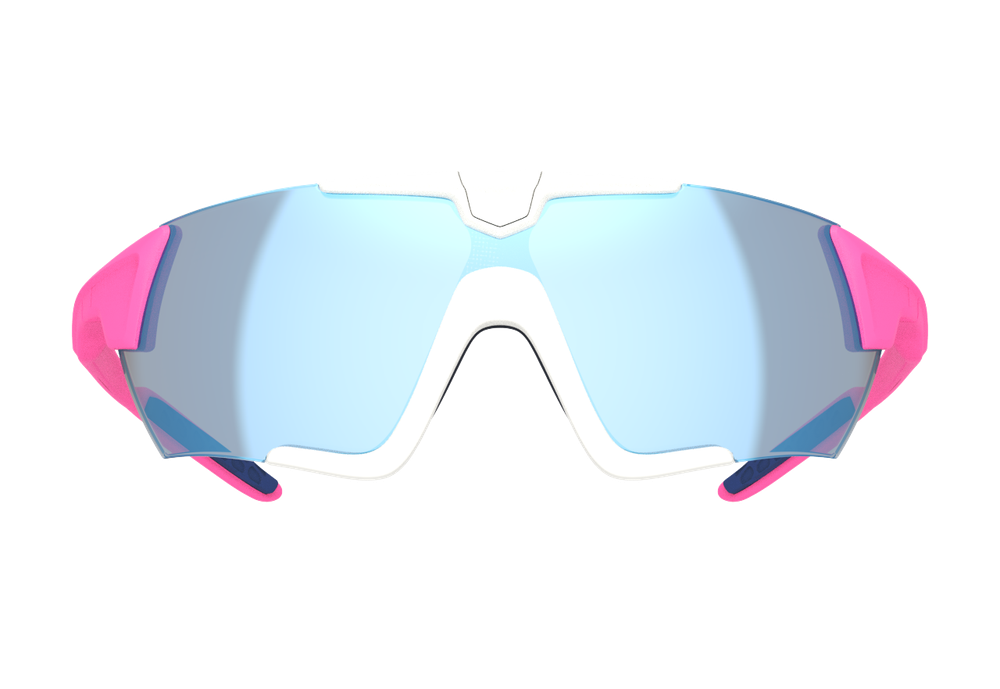 Спортивные очки 720armour Kamikaze Pro / Neon Fluoro Flamingo Frame / Matte White Gasket / HC Brown Lake Blue Lens