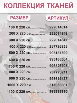Отрез 800х220 см ткань для рукоделия "Kitties" Сказка перкаль