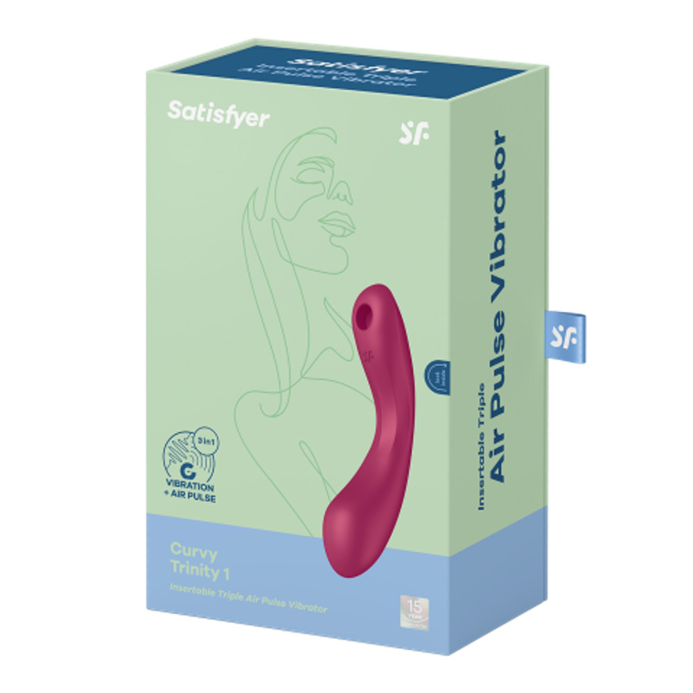 Вакуумно-волновой стимулятор Satisfyer Curvy Trinity 1 красный