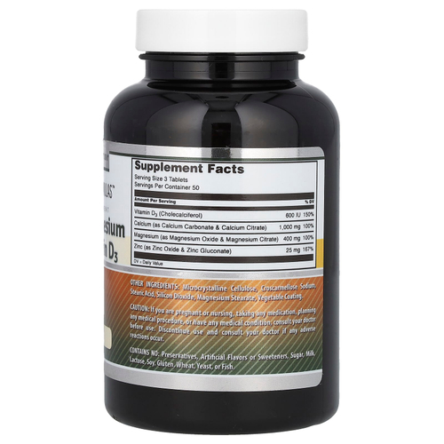 Amazing Nutrition, Amazing Formulas, кальций, магний, цинк и витамин D3, 150 таблеток