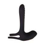 Черная насадка-эректор с пультом ДУ Vibrating Girth Enhancer (Цвет: черный)