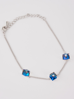 Браслет Миражи с синими кристаллами-хамелеонами Swarovski