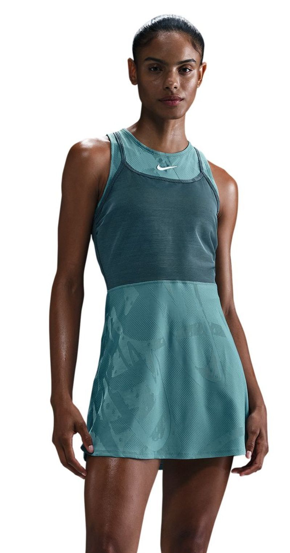 Теннисное платье Nike Court Dri-Fit Slam Dress - бирюзовый/выцветшая ель/высокое напряжение