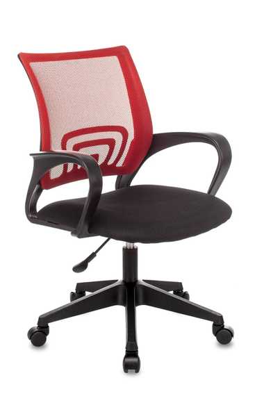 Кресло офисное TopChairs ST-Basic сетка/ткань красный