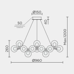 Подвесной светильник MODESTYLE MS.6030.32 BS
