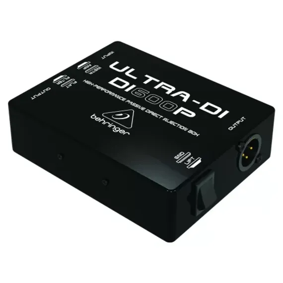 Behringer DI600P-  Пассивный DI-box с согласов для прям подключ инструм./выходов усилит. к микшеру
