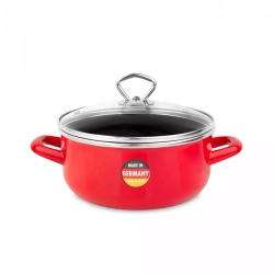 Кастрюля с крышкой 2.8л Kochstar Primus lava red
