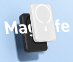 Внешний аккумулятор с магнитом повербанк 10000mAh 20W чёрный Magnetik Mini WireLess BASEUS PPCXM10