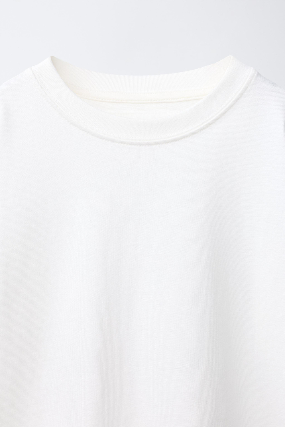 ZARA ОДНОТОННЫЙ ЛОНГСЛИВ, БЕЛЫЙ