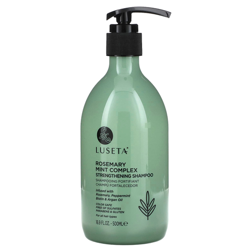 Luseta Beauty, комплекс с розмарином и мятой, укрепляющий шампунь, для всех типов волос, 500 мл (16,9 жидк. унции)