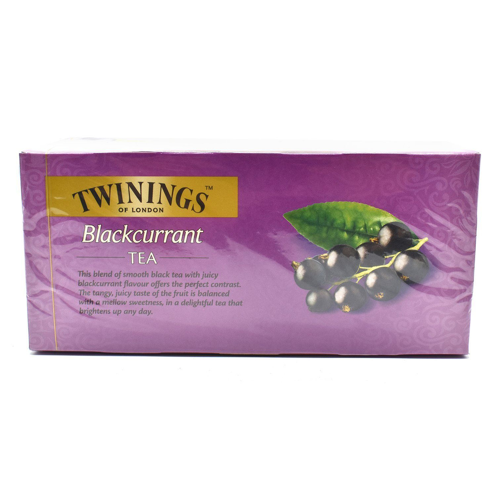 Чай черный Twinings Blackcurrant Tea "Черная смородина" 25 пакетиков, 50 г (из Финляндии)