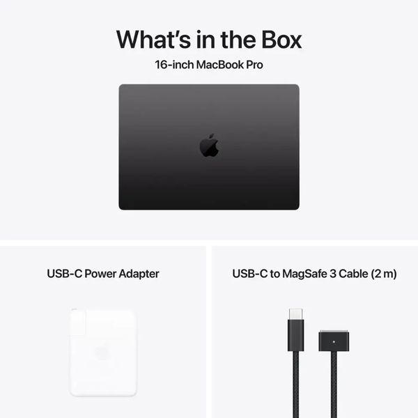 Ноутбук Apple MacBook Pro 16" 2024 MX2Y3LL/A (M4 Pro 14C CPU, 20C GPU, RAM 48 ГБ, SSD 512 ГБ), черный космос