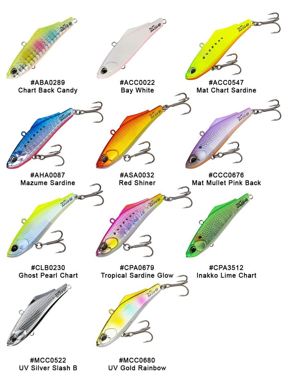 Воблер DUO Bay Ruf Tide Vib 80, CEA0737 Lime Head Clear Gigo, 80 мм, 25 г, тонущий, виб