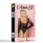 Боди ажурный Amor EL с длинным рукавом, S/L