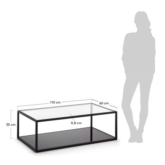 Журнальный столик Greenhill 110 x 60 см черный Испания 