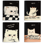 Записная книжка А6 32л. клет. "Mood cat" мягк. облистер дизайн, soft touch, двойная обложка (LOREX)