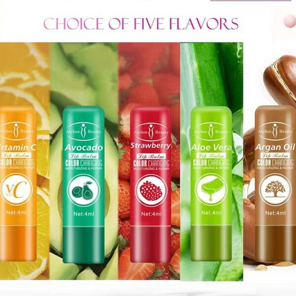 Бальзам-тинт для губ с витамином С Aichun Beauty VC Color Change Lip Balm, 4мл