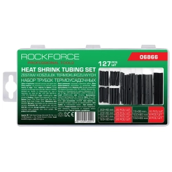 Трубки термоусадочные, набор 127пр. RockFORCE RF-06866