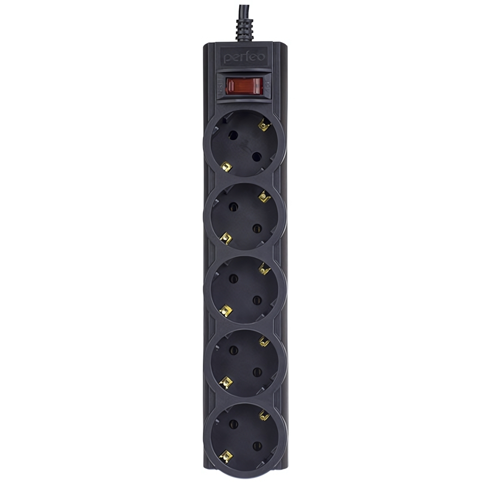 Фильтр сетевой Perfeo PowerX 1,8 м Black 5 розеток