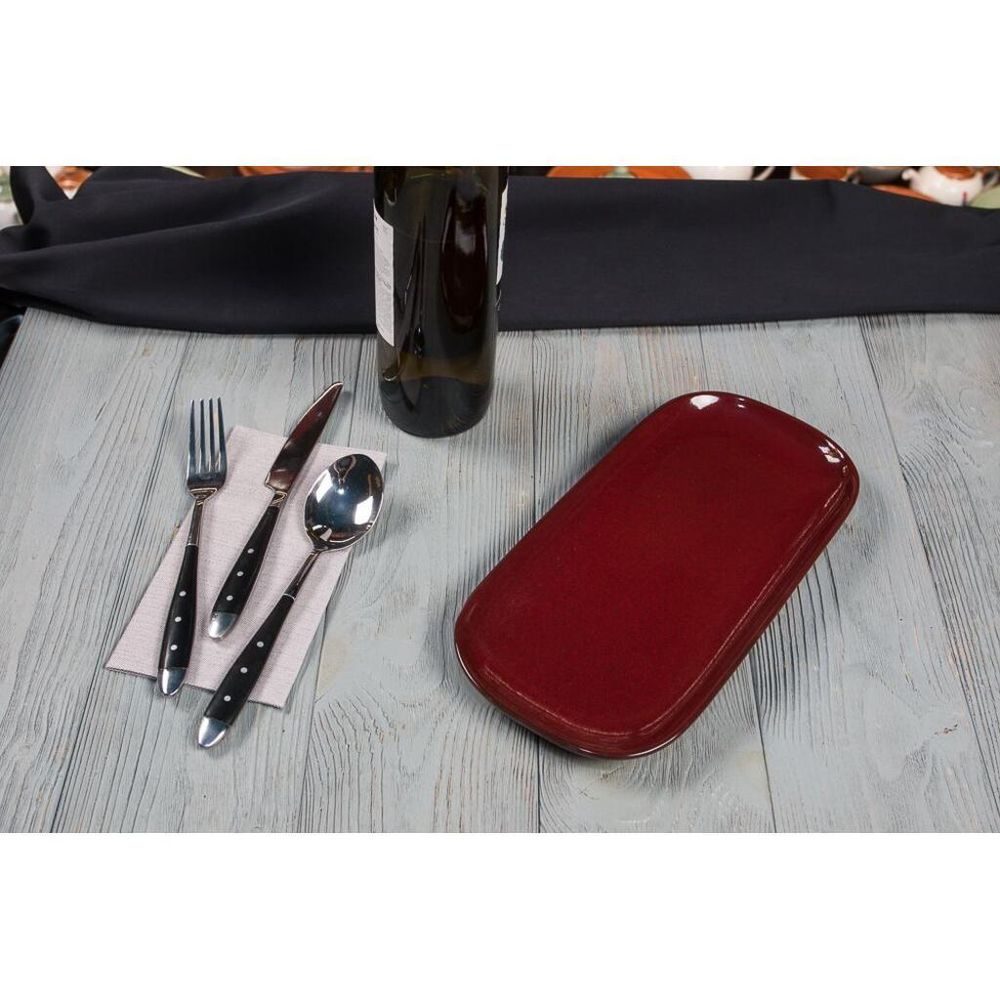 Блюдо овальное 29,2*14 см h2 см Evolution Dark Red P.L. Proff Cuisine [1]