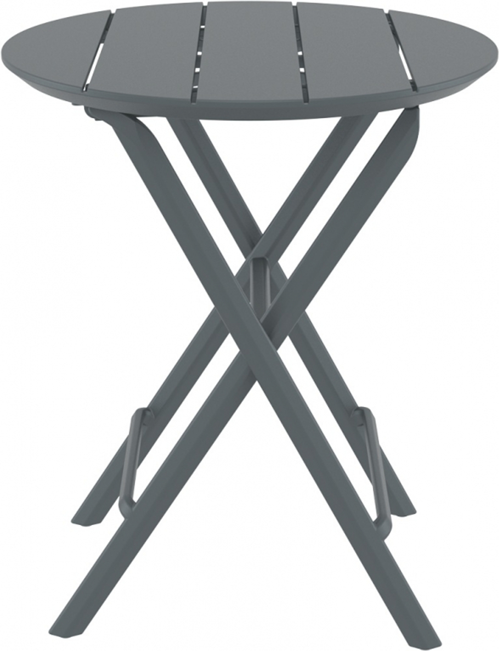 Стол пластиковый складной Siesta Contract Helen Folding Table Ø60, темно-серый