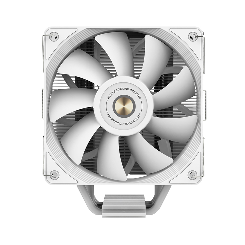 Кулер для CPU Alseye N120, 1х120мм, 4-pin, Al+Cu, белый/ARGB, 800-1800rpm, 73.9CFM, 33.2дБ, 4-PIPE(прямой контакт), TDP 180Вт, INTEL 1700/1200/115x/1366, AMD AM5/AM4/AM3 (AS.01.05.0013)