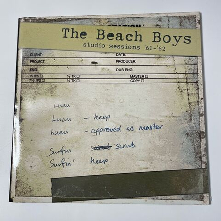 Винтажная виниловая пластинка LP The Beach Boys Studio Sessions 61 62 (Италия, 2000)
