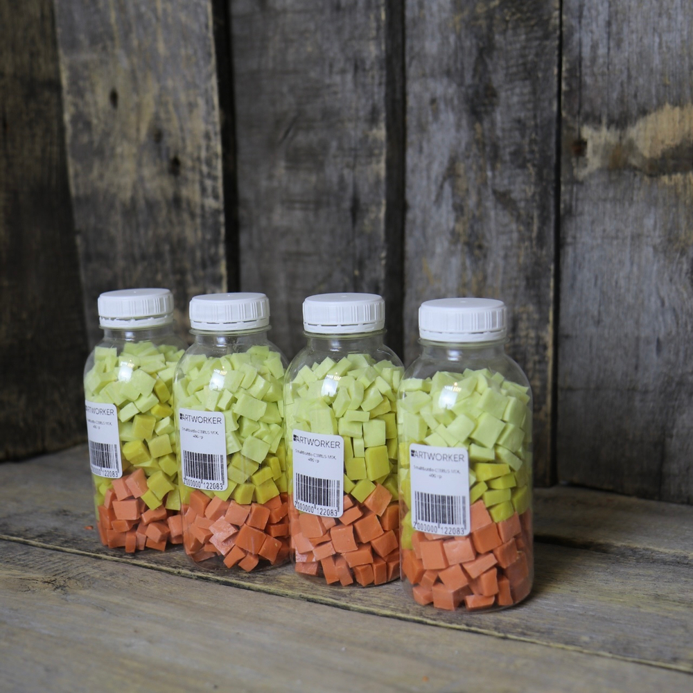 Желтая и оранжевая смальта 400г Smaltbottle-CITRUS MIX ArtWorker