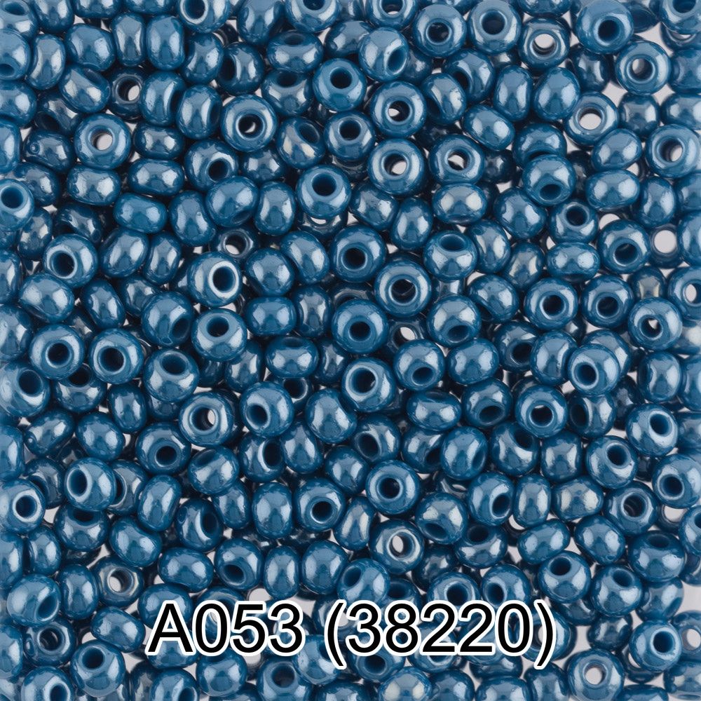 Бисер Gamma 10/0 (2.3 мм), 50 г, A053 синий, 38220, круглый 1