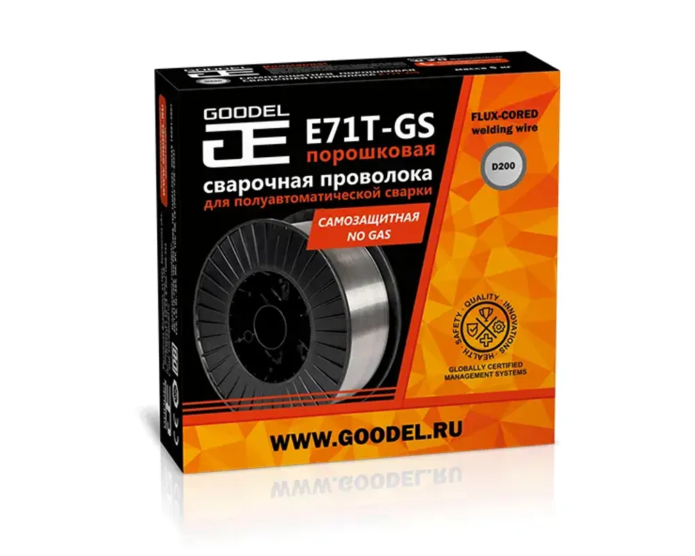 Проволока порошковая E71T-GS 0,8 мм (5,0 кг; D200) GOODEL
