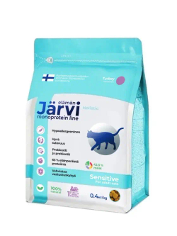 Jarvi сухой полнорационный корм для взрослых кошек с чувствительным пищеварением, Индейка, 400г.
