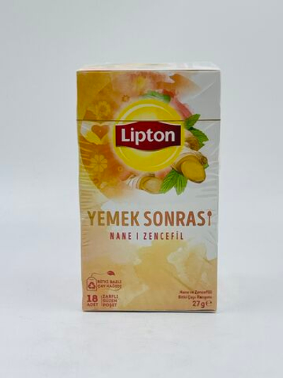 Lipton Травяной чай After Meal/После еды с мятой и имбирем, 18 пакетиков, 27 г (Турция)